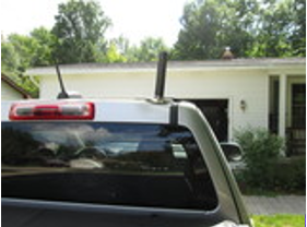 COMPACtenna Photo 7in Antenna Magnet Mount on Truck Cab